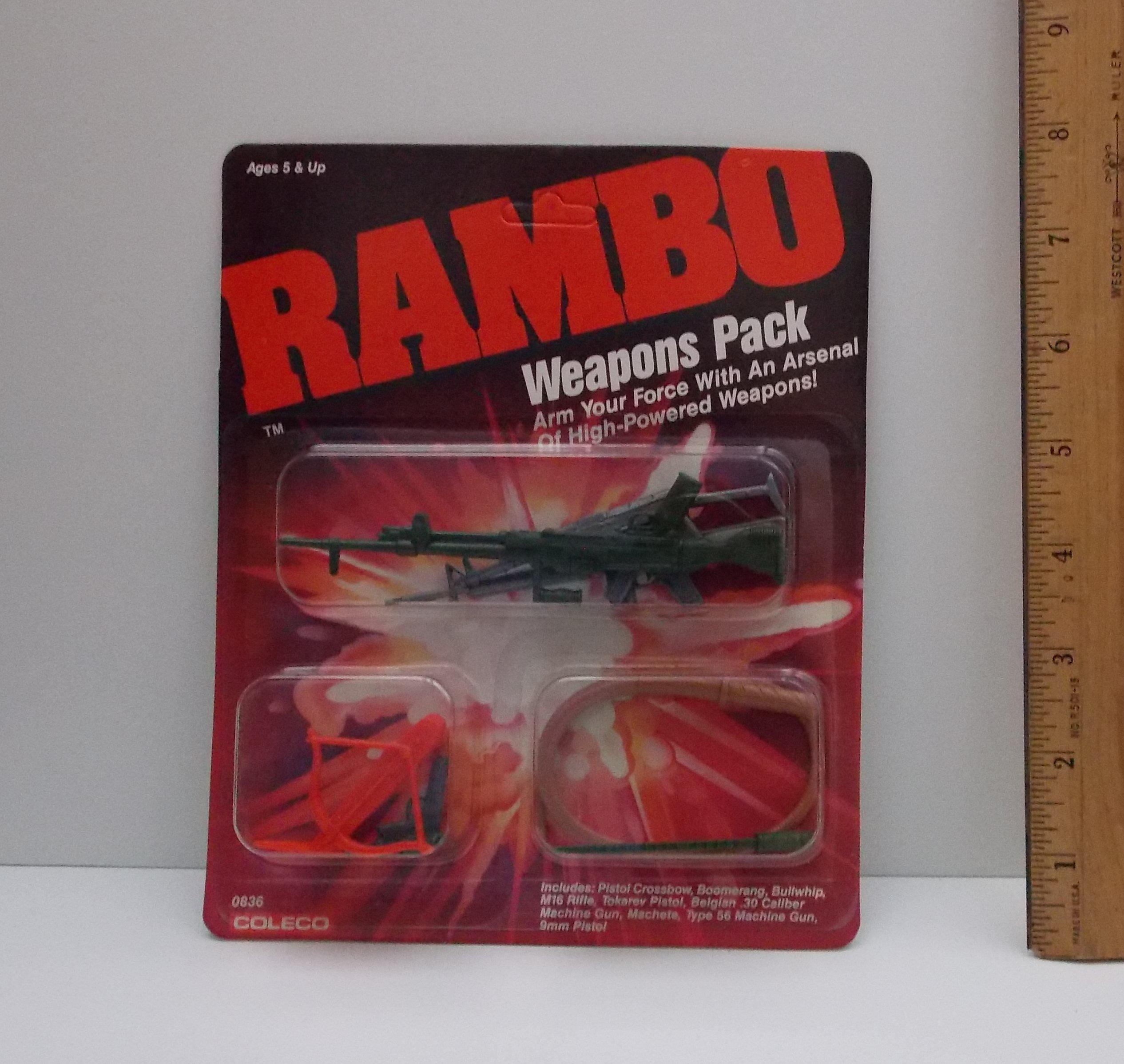 Vintage 1985 Coleco Rambo Action Figure Weapons Pack