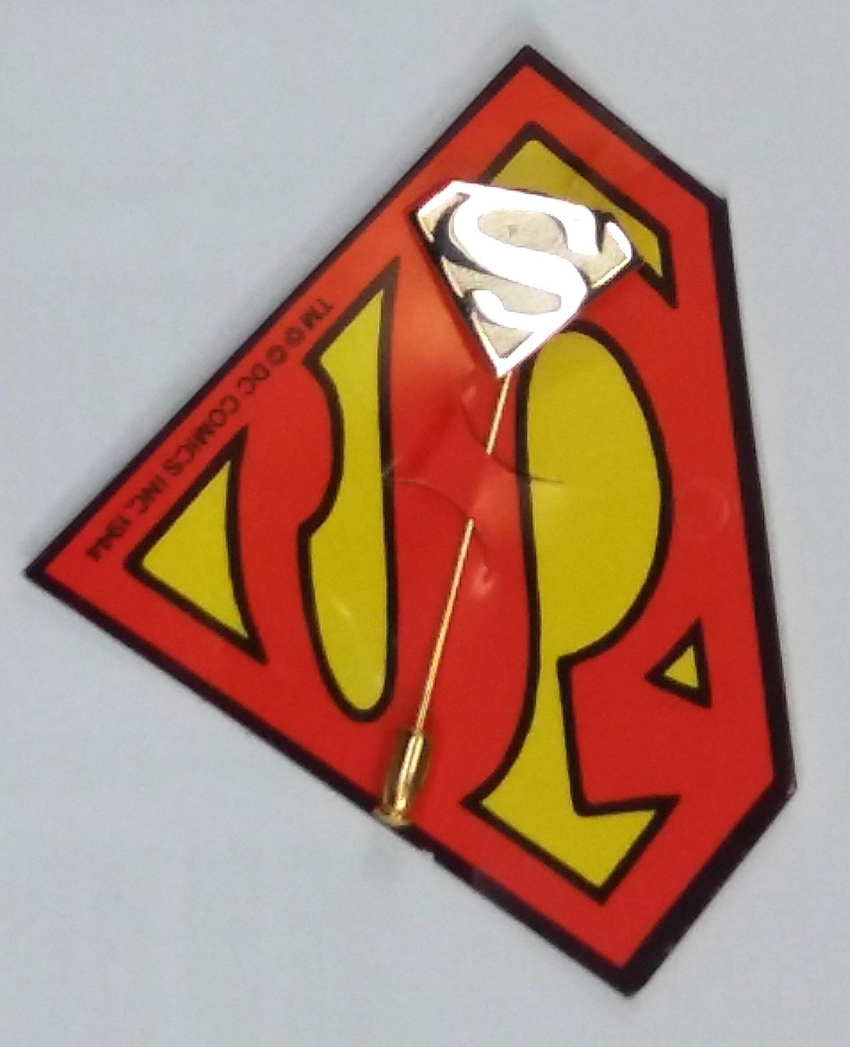 1977 Superman Movie Emblem Stick Pin / Tie Tack