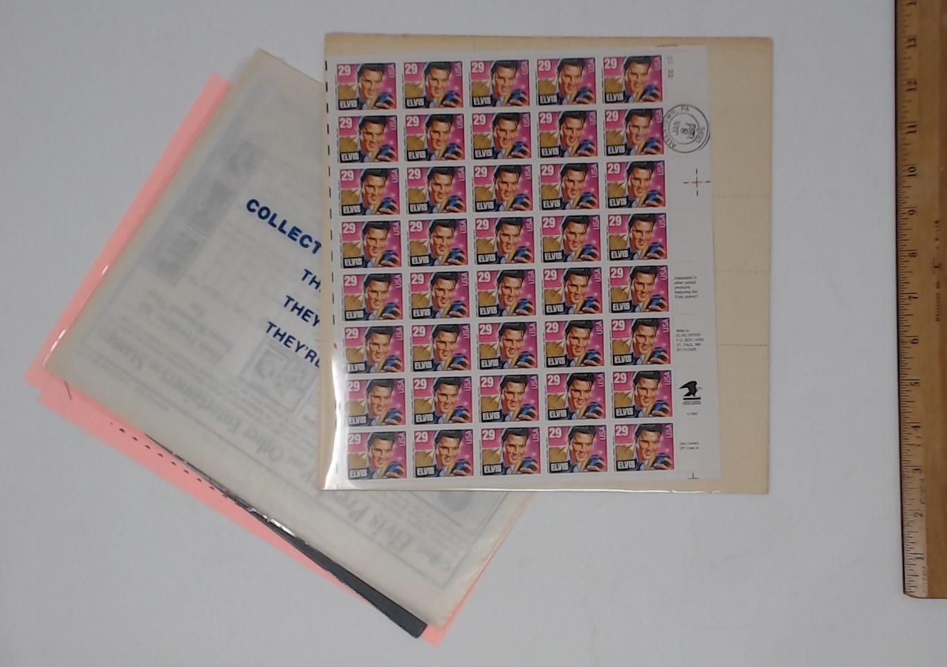 1993 Elvis Presley  Commerative Stamp Sheet