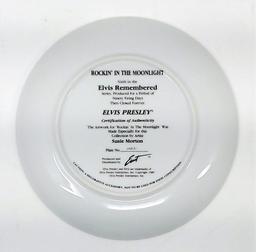 Elvis Presley Collectible Plate "Elvis Remembered: Rockin In The Moonlight"