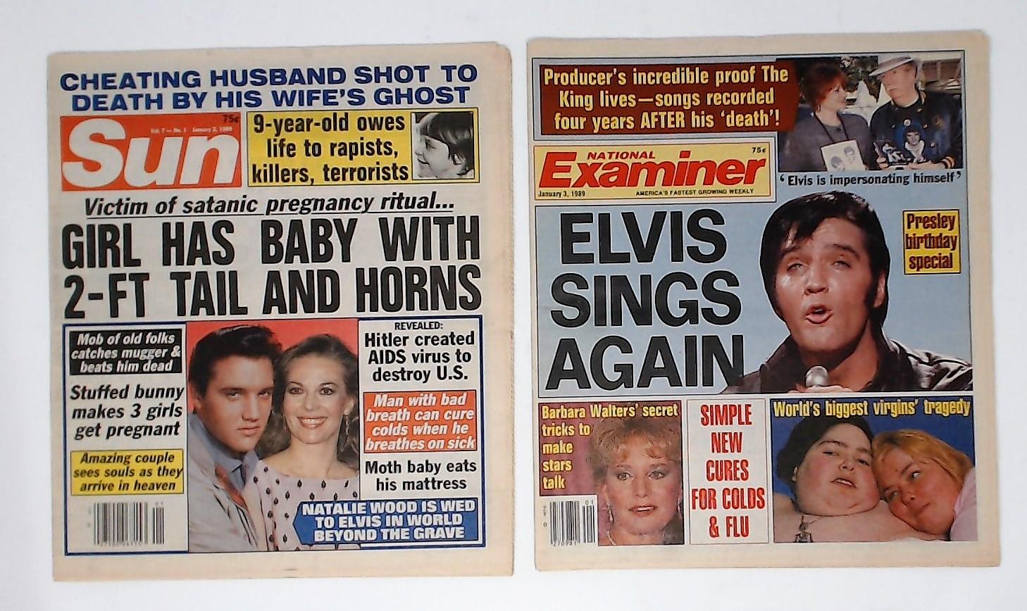 "Fake News" Elvis Presley Tabloid Lot