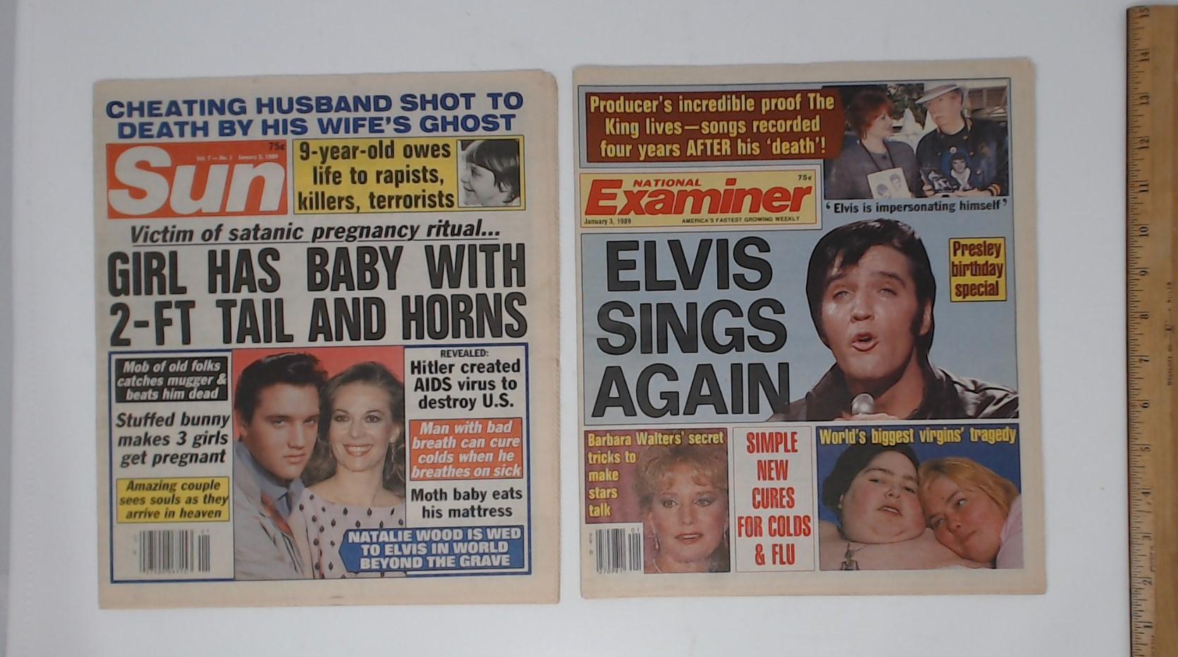 "Fake News" Elvis Presley Tabloid Lot