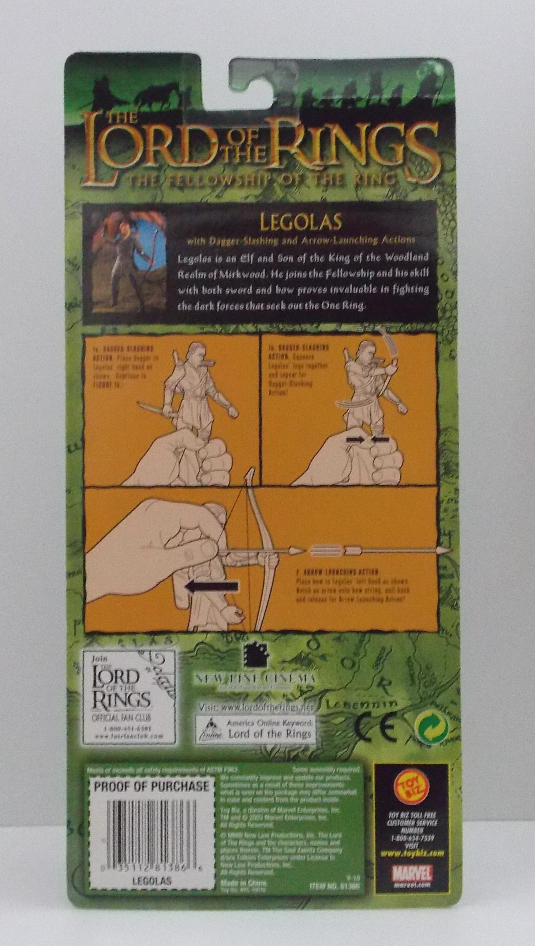 Legolas Carded Lord of the Rings Action Figure Toy