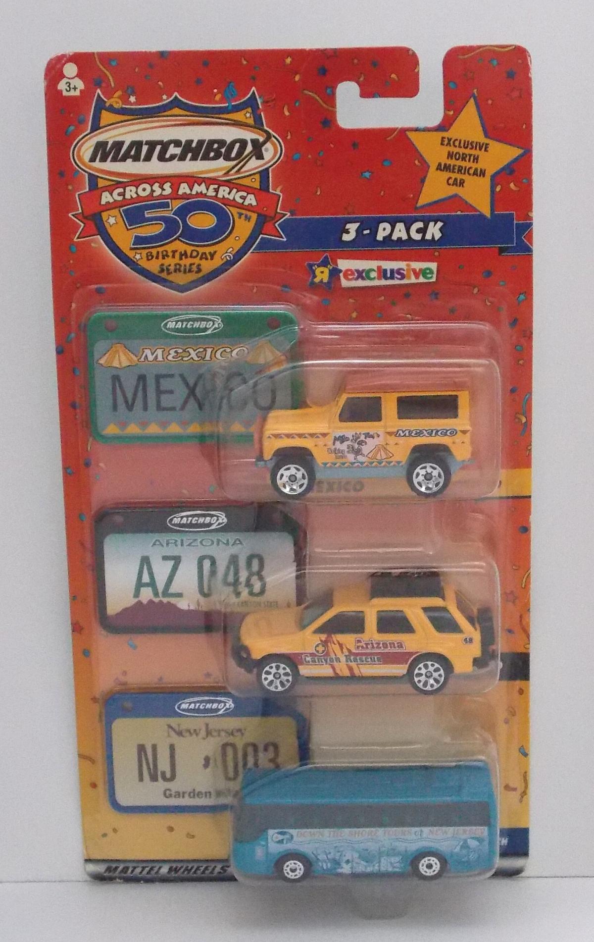 Matchbox Across America Mexico, Arizona, New Jersey 50th Anniversary Toys'R'Us Exclusive Gift Set