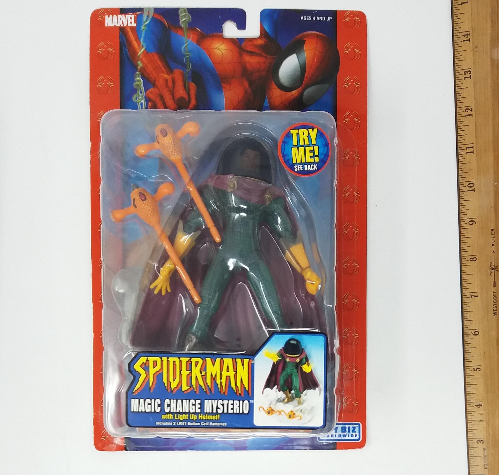 Spider-Man Magic Change Mysterio Toy Biz Super-Articulated Action Figure Toy