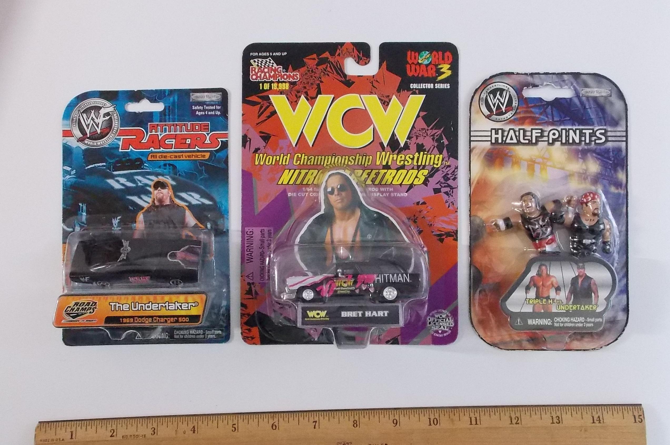 Assorted Lot of Wrestling Diecast and Figural Toys