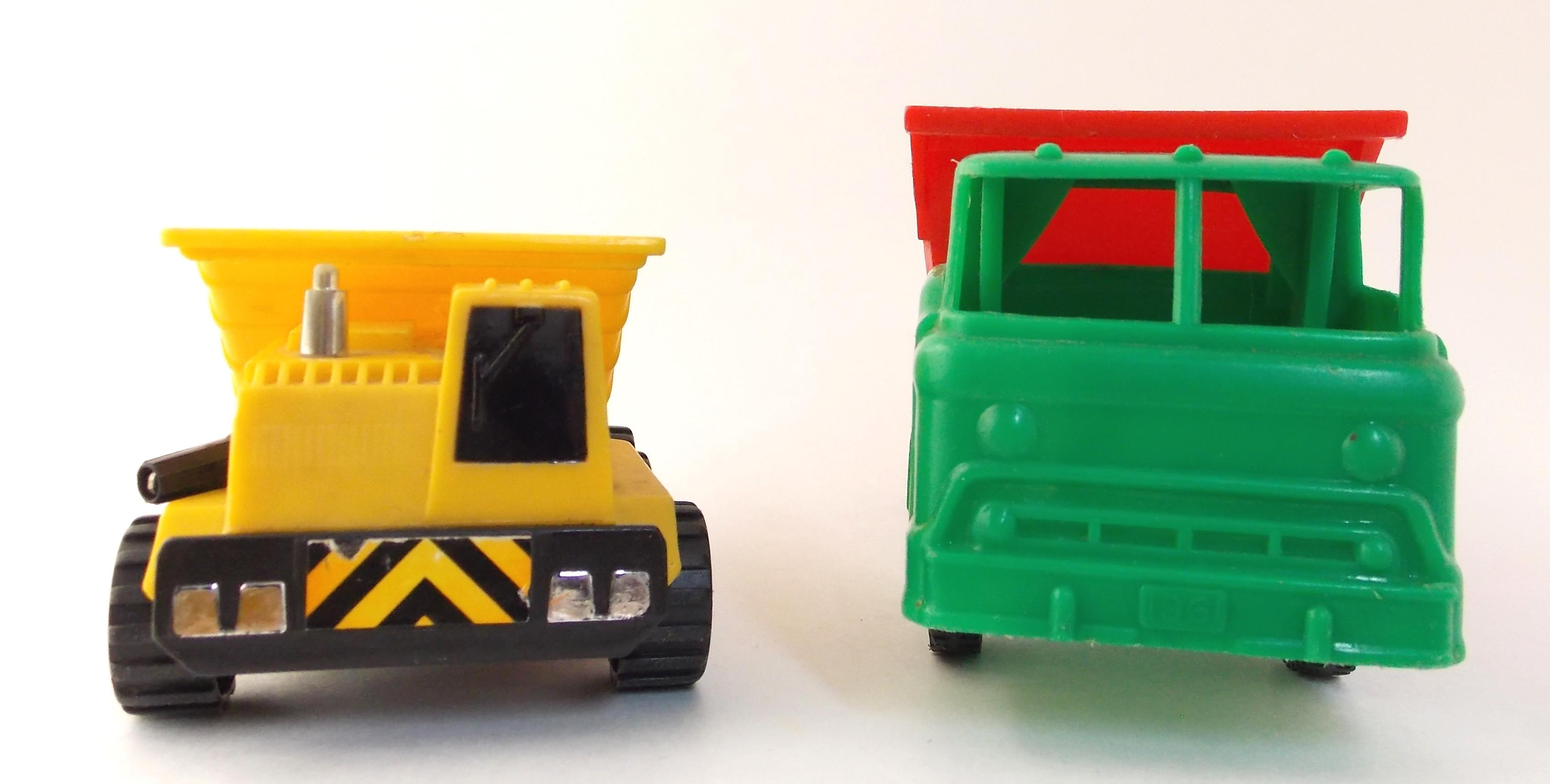 Lot of Two (2) Vintage Dump Truck Toys