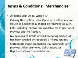 Terms and Conditions: Merchandise