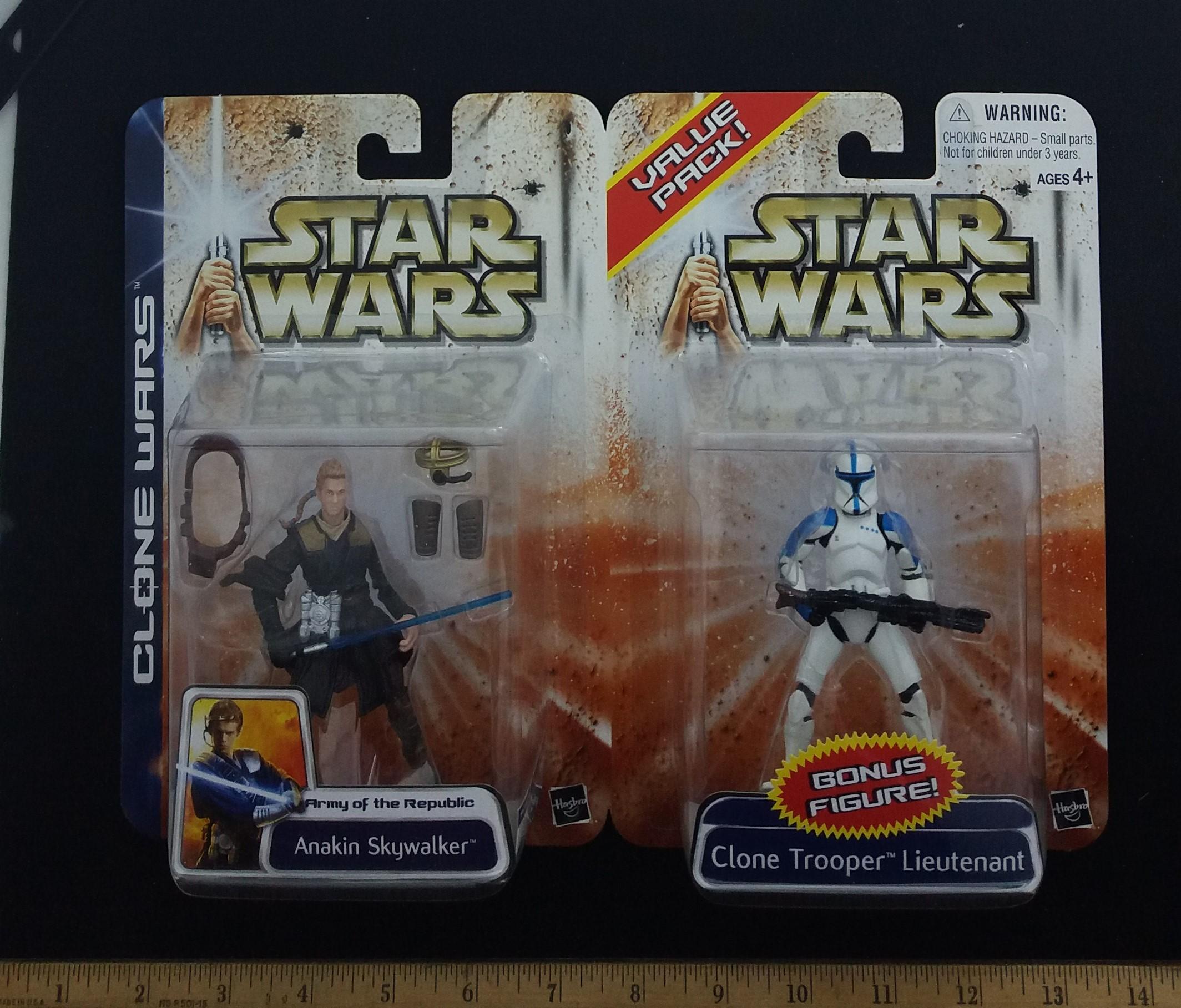 Anakin Skywalker / Clone Trooper Lieutenant Clone Wars Saga Star Wars Bonus Pack