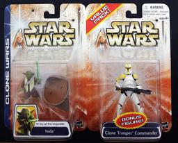 Yoda / Clone Trooper Commander Clone Wars Saga Star Wars Bonus Pack