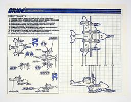 GI Joe Vintage Cobra Fang II Original Hasbro Vehicle Blueprints / Instructions Hasbro