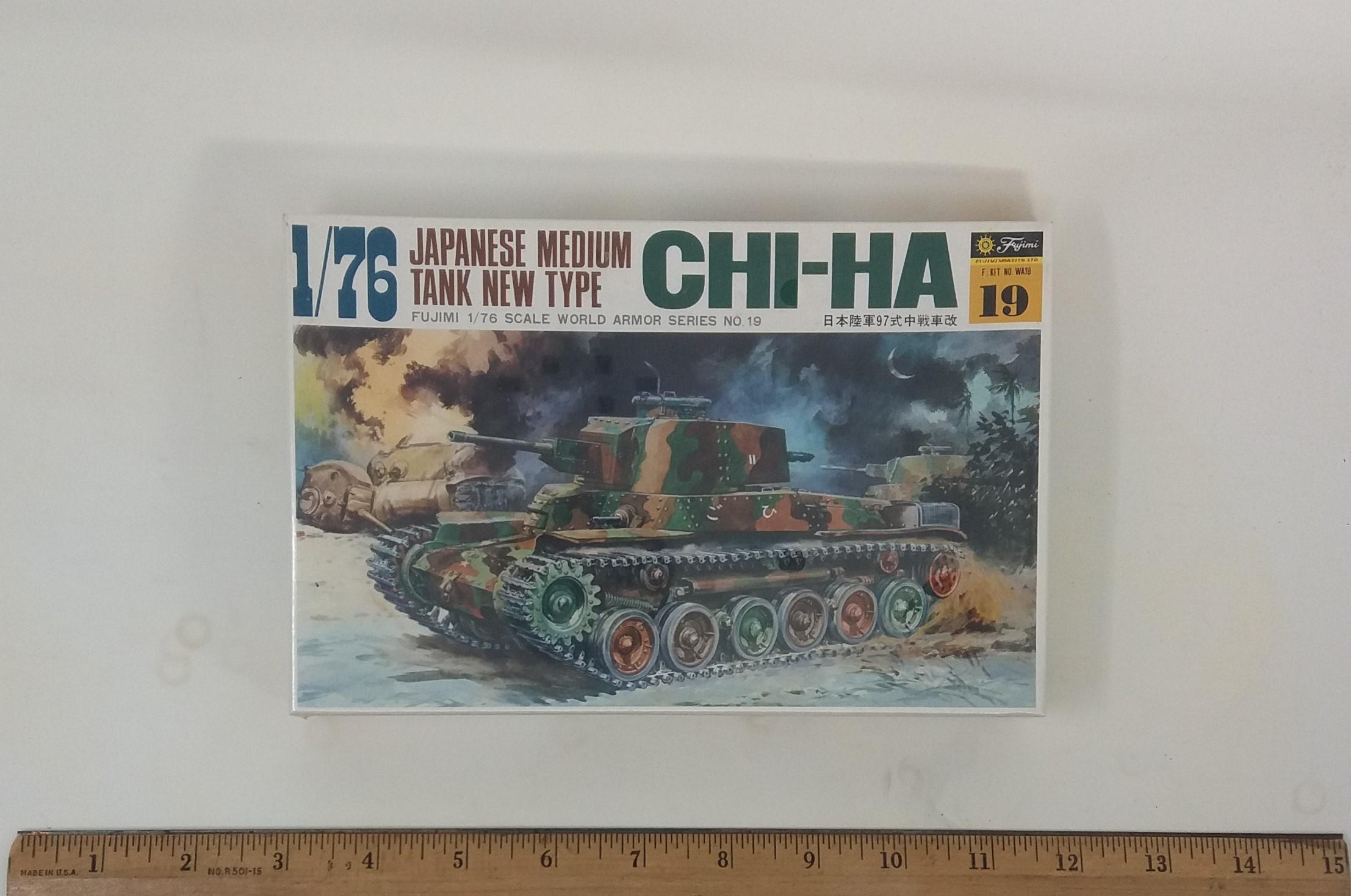 Fujimi -  1/76 Scale Japanese Chi-Ha Medium Tank New Type Military Vehicle Model