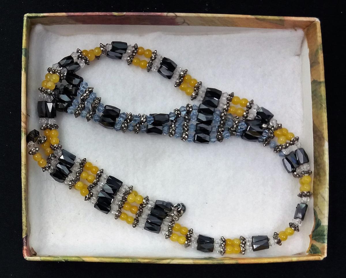 Lot of (2) Yellow & Black Magnetic Bracelet