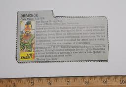 Vintage Dreadnok Ripper GI Joe FileCard