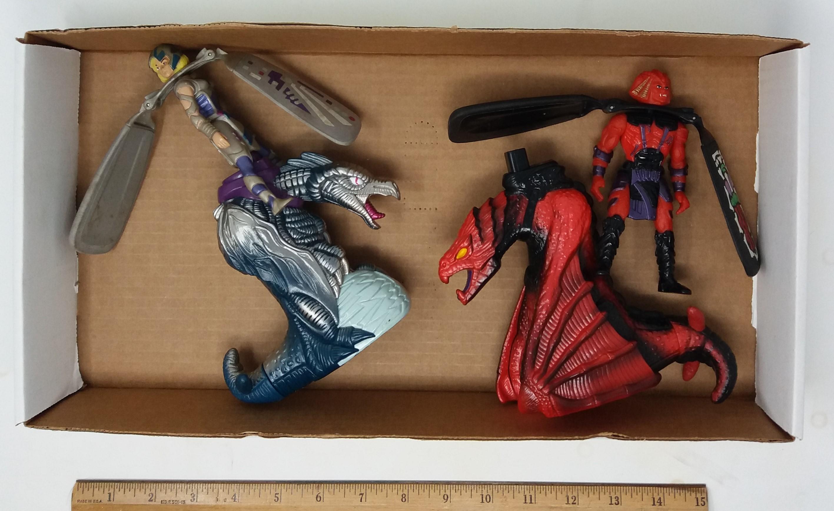 Tray Lot of Vintage Galoob Dragon Flyz & Launchers