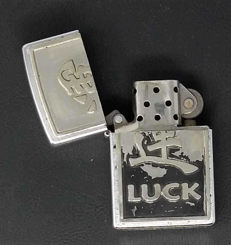 "Luck" Brushed Chrome 04 Zippo Lighter