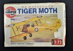 Airfix 1/72 Scale DeHavilland Tiger Moth Biplane Vehicle Model Kit