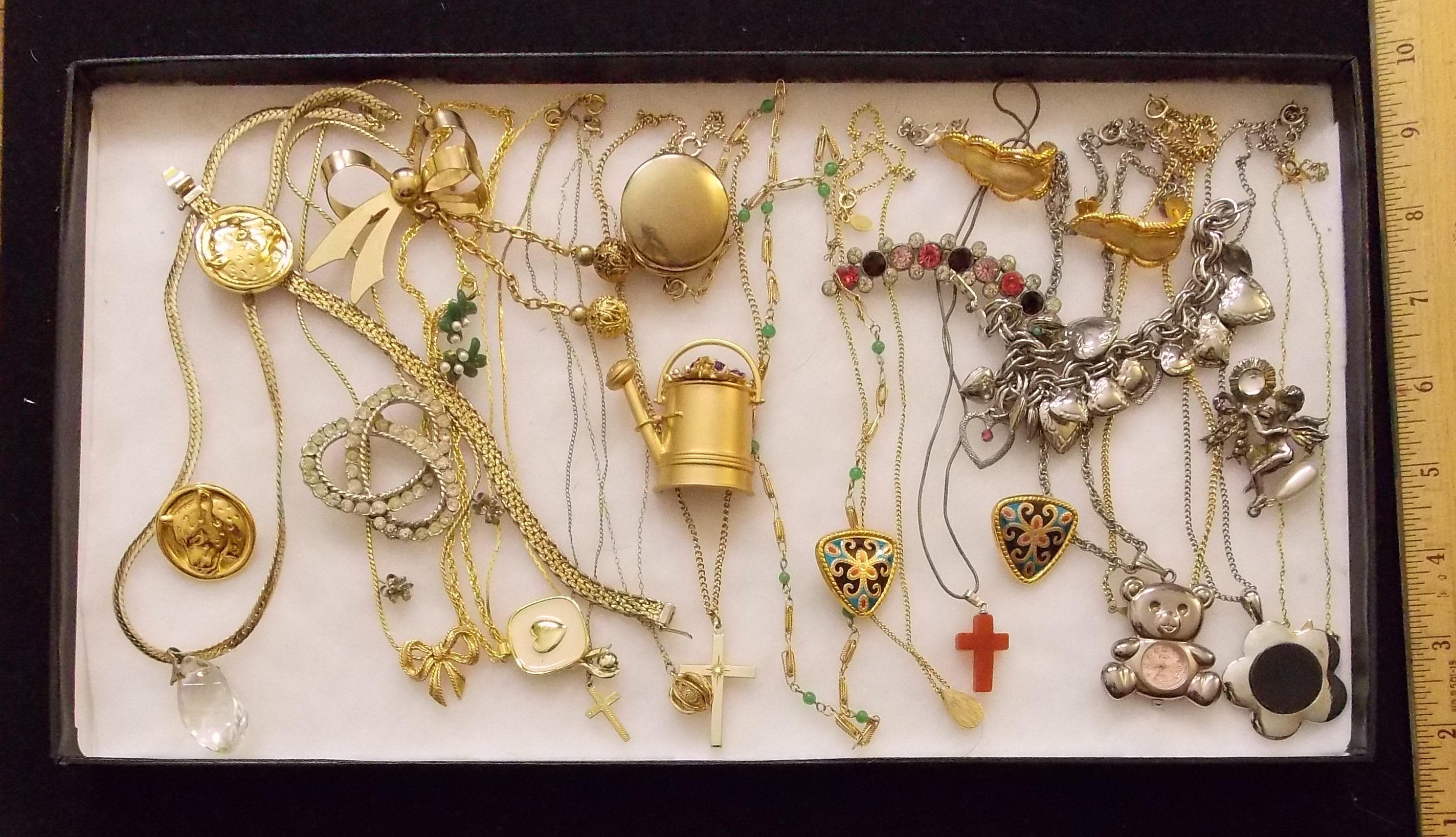 Lot of Necklaces, Earrings, Bracelets, Brooches & Watch