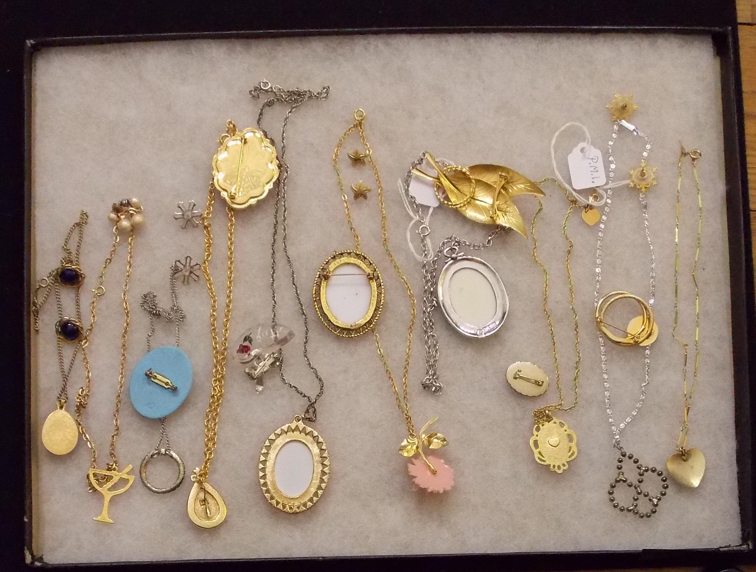 Lot of Signed Necklaces, Earrings, & Brooches