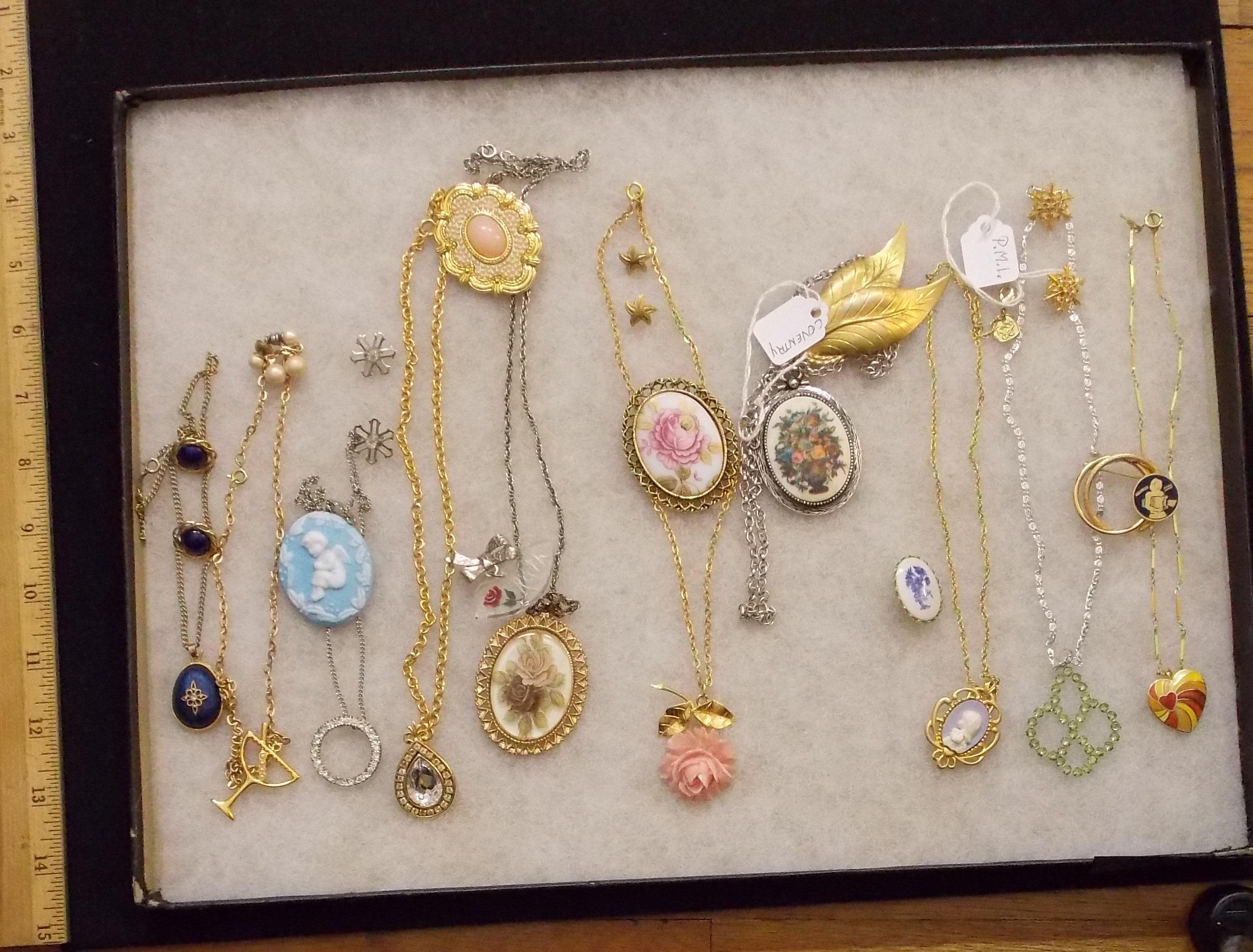 Lot of Signed Necklaces, Earrings, & Brooches