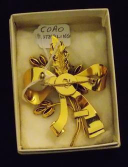 Vintage Coro Sterling Silver Brooch