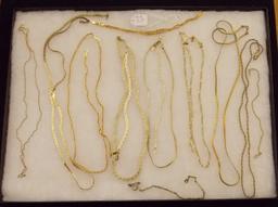 Lot of 14K Gold Plated Necklaces & Bracelets