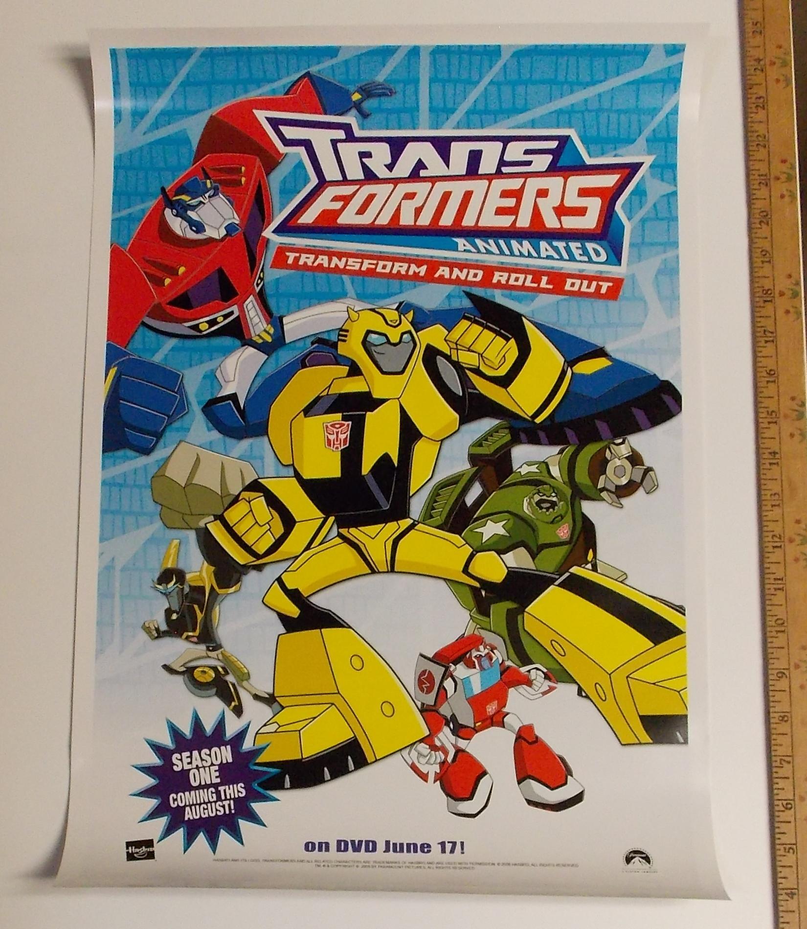 Transformers Animated "Transform and Roll Out" 2008 Botcon Convention Promo Poster