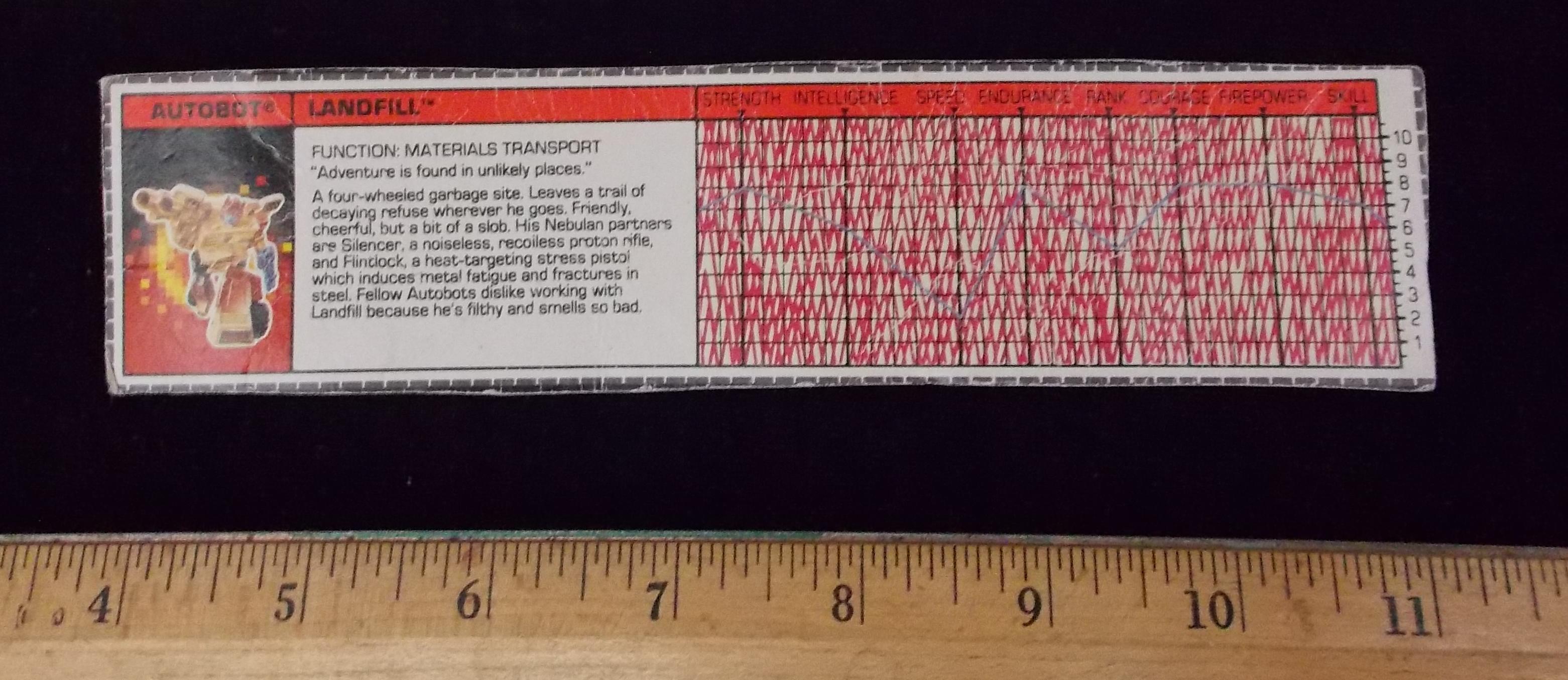 Landfill Transformers G1 Tech Spec / File Card