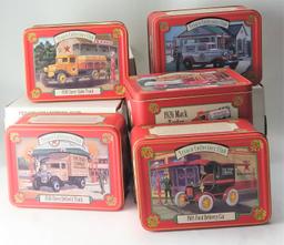 Lot of 5 Texaco Collectors Club Collectible Tin Displays