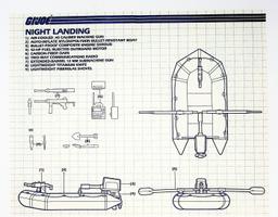 GI Joe Vintage Night Landing Original Hasbro Vehicle Blueprints / Instructions Hasbro