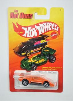 2011 Lamborghini Countach Orange Hot Wheels The Hot Ones Collectible Diecast Car