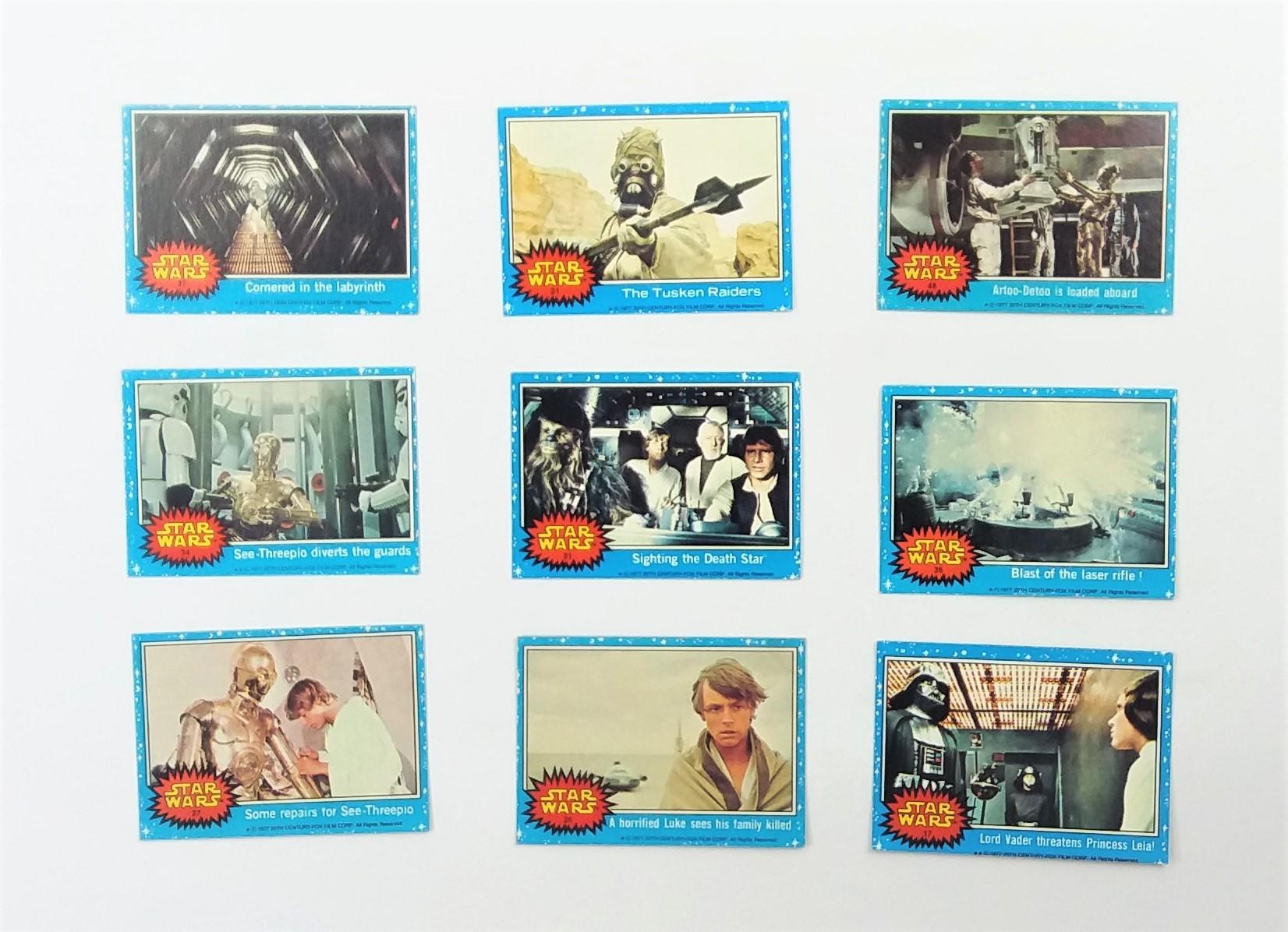 1977 Star Wars Topps Trading Cards Grouping