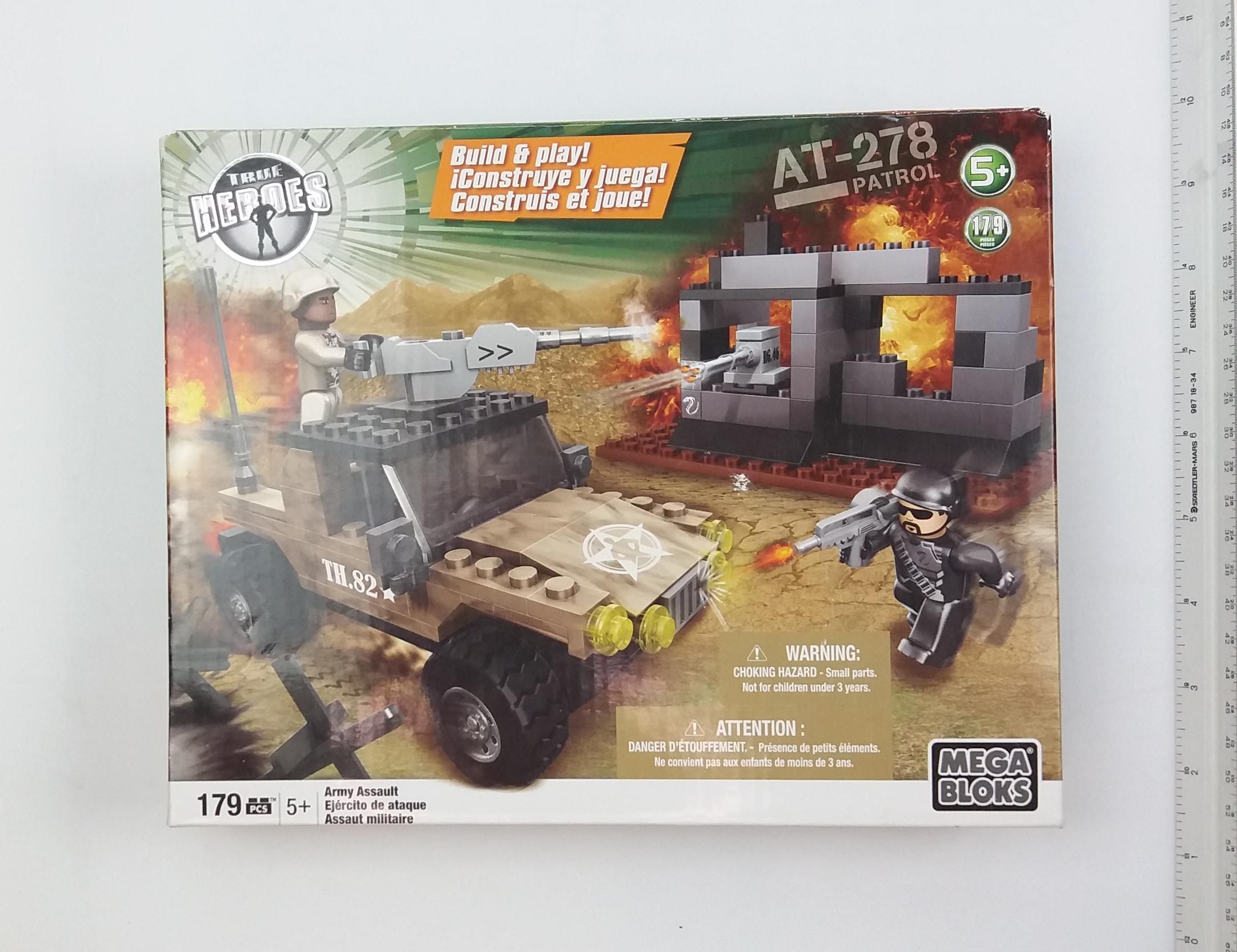 Mega Blocks True Heroes AT-278 Patrol 179 Piece Building Block Set