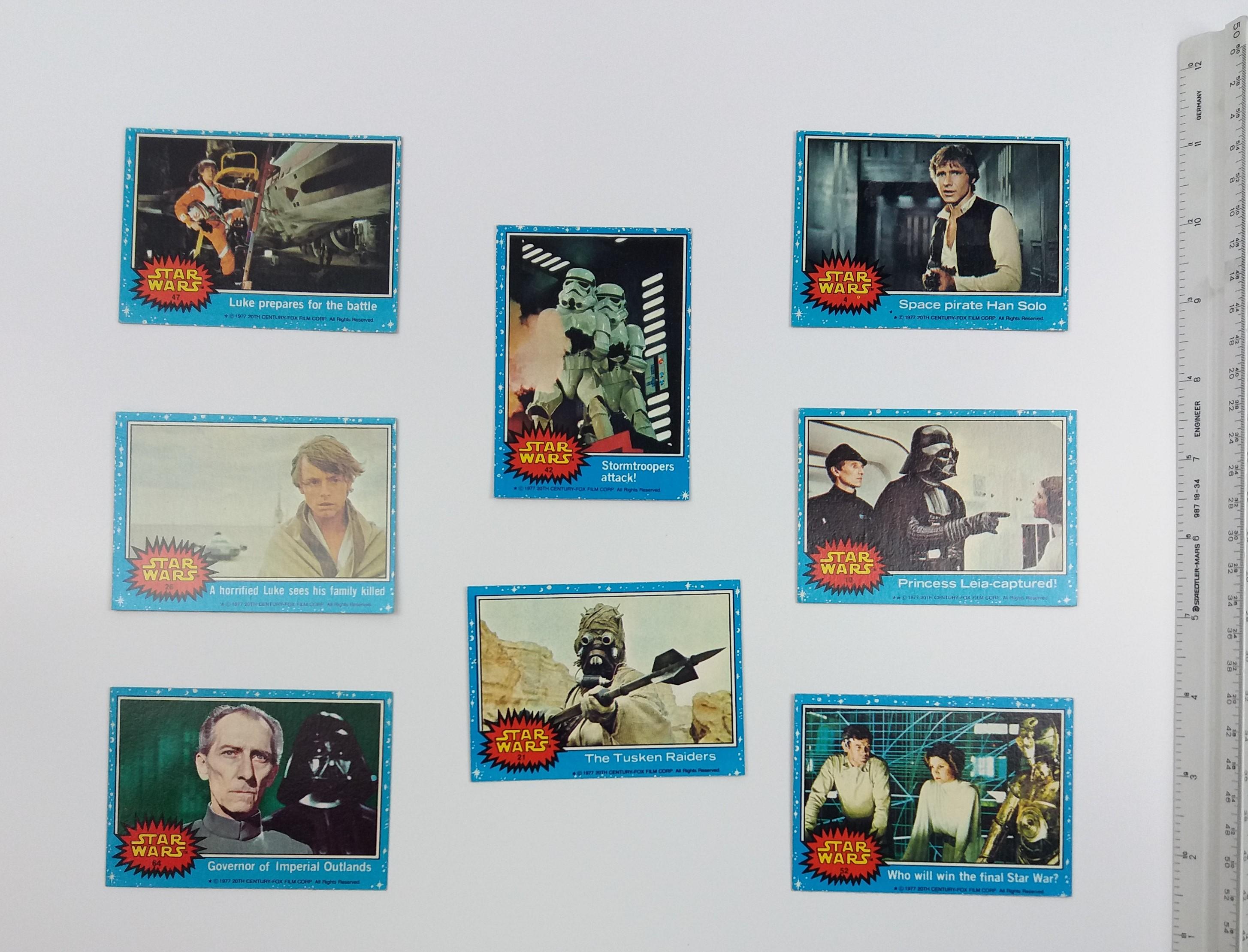 1977 Star Wars Topps Trading Cards Grouping