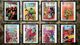 (8) Action/Superhero Comic Books