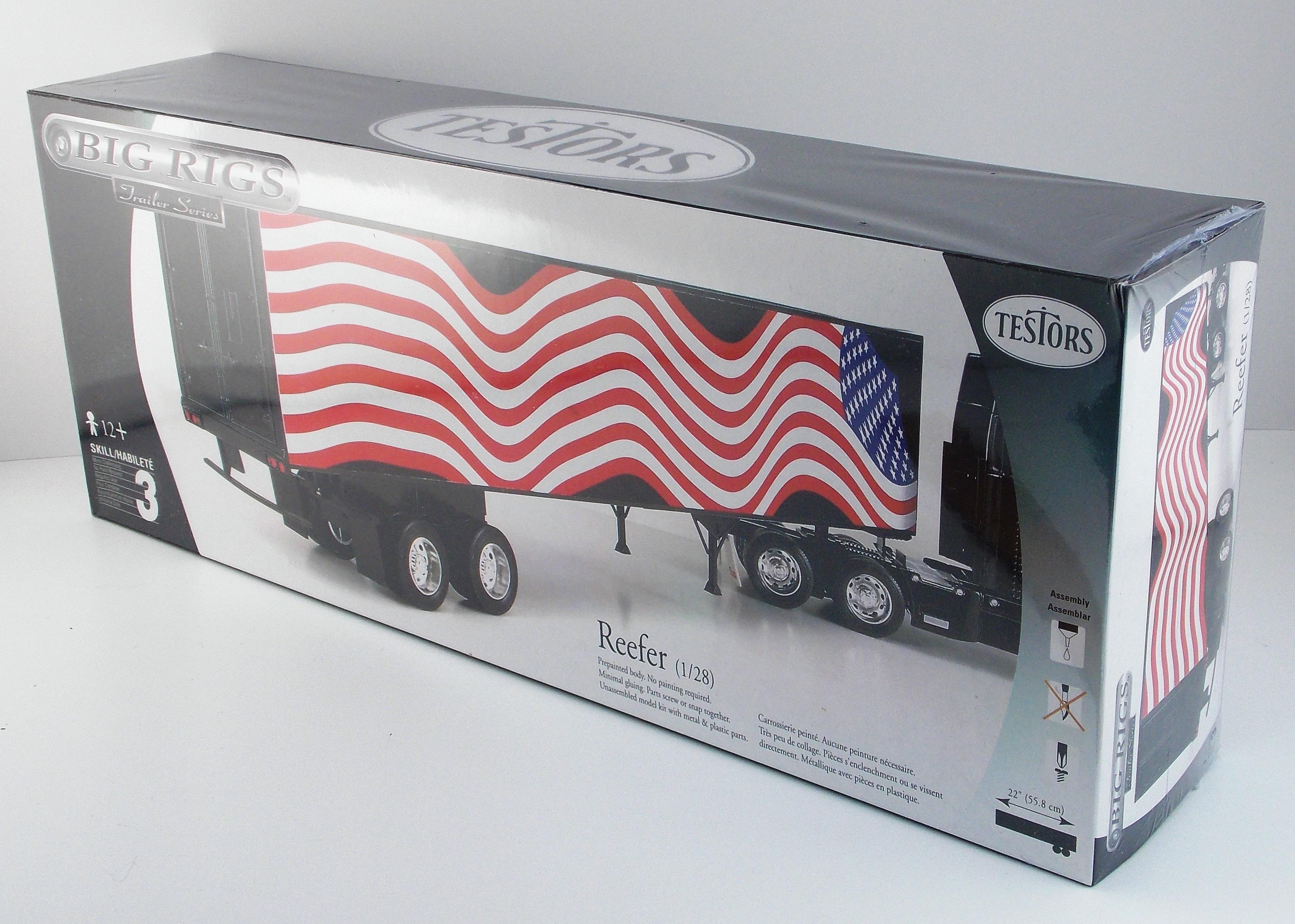 Testors Big Rigs Reefer Trailer 1/28 Scale Model