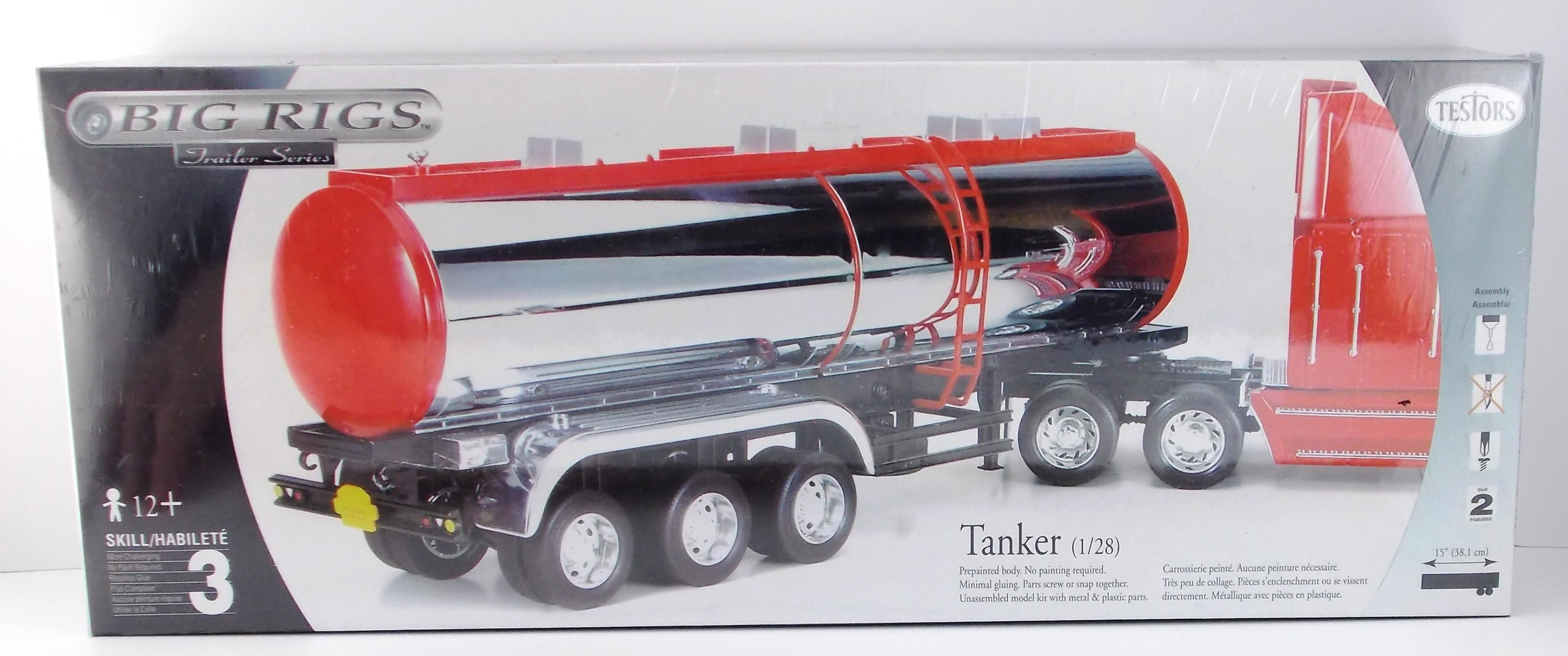 Testors Big Rigs Tanker Trailer 1/28 Scale Model