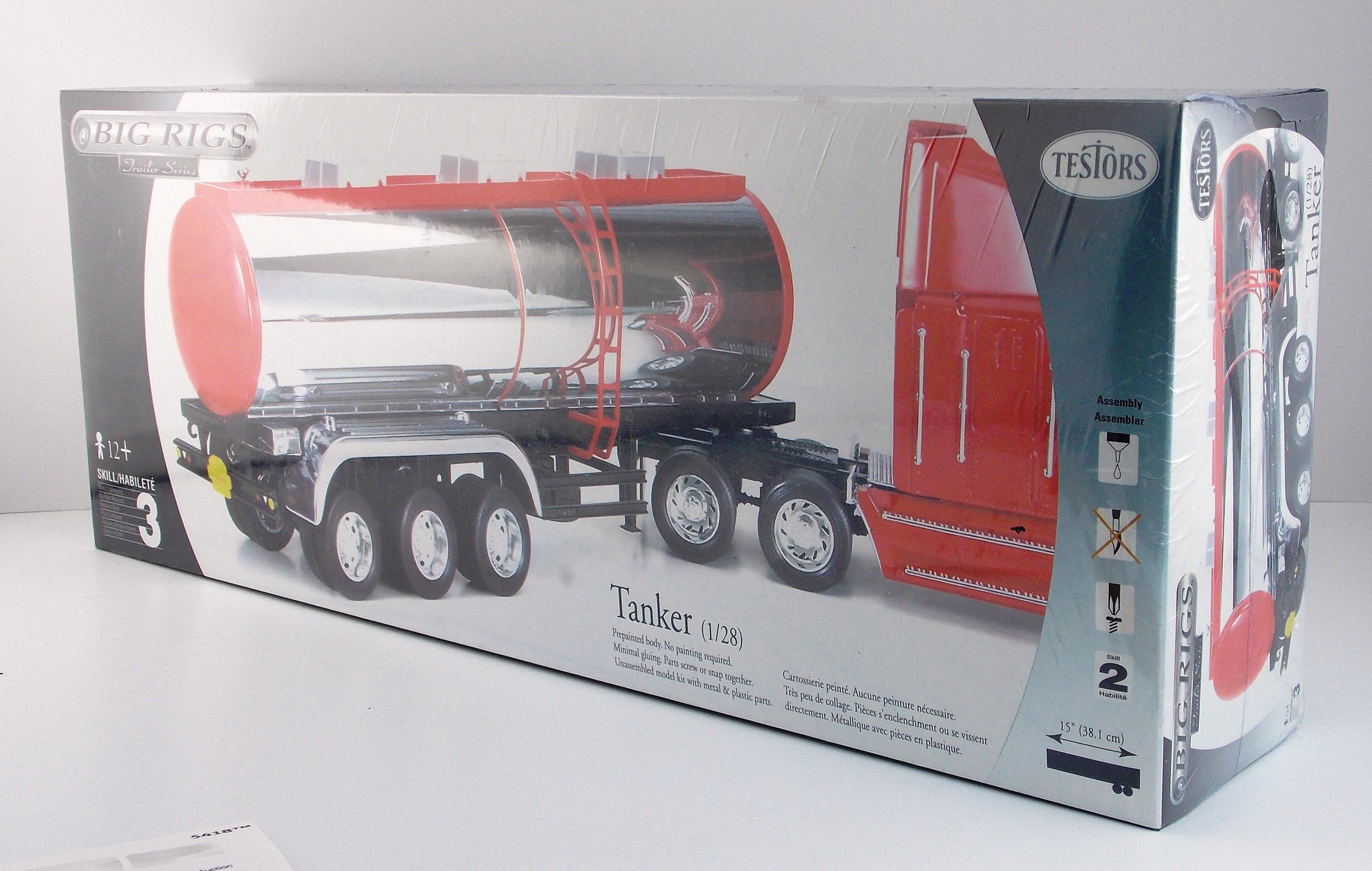 Testors Big Rigs Tanker Trailer 1/28 Scale Model