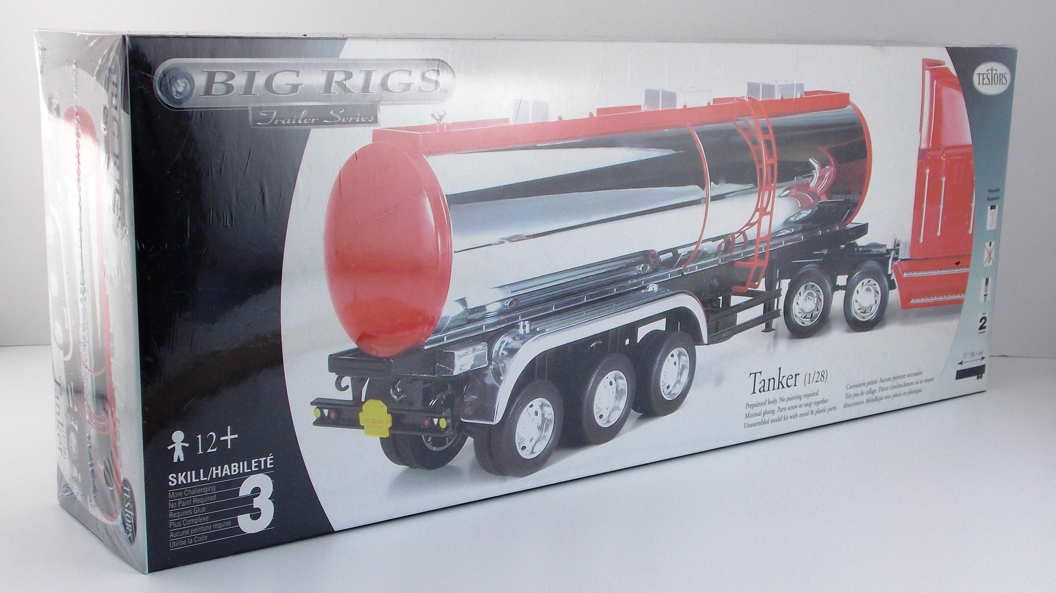 Testors Big Rigs Tanker Trailer 1/28 Scale Model