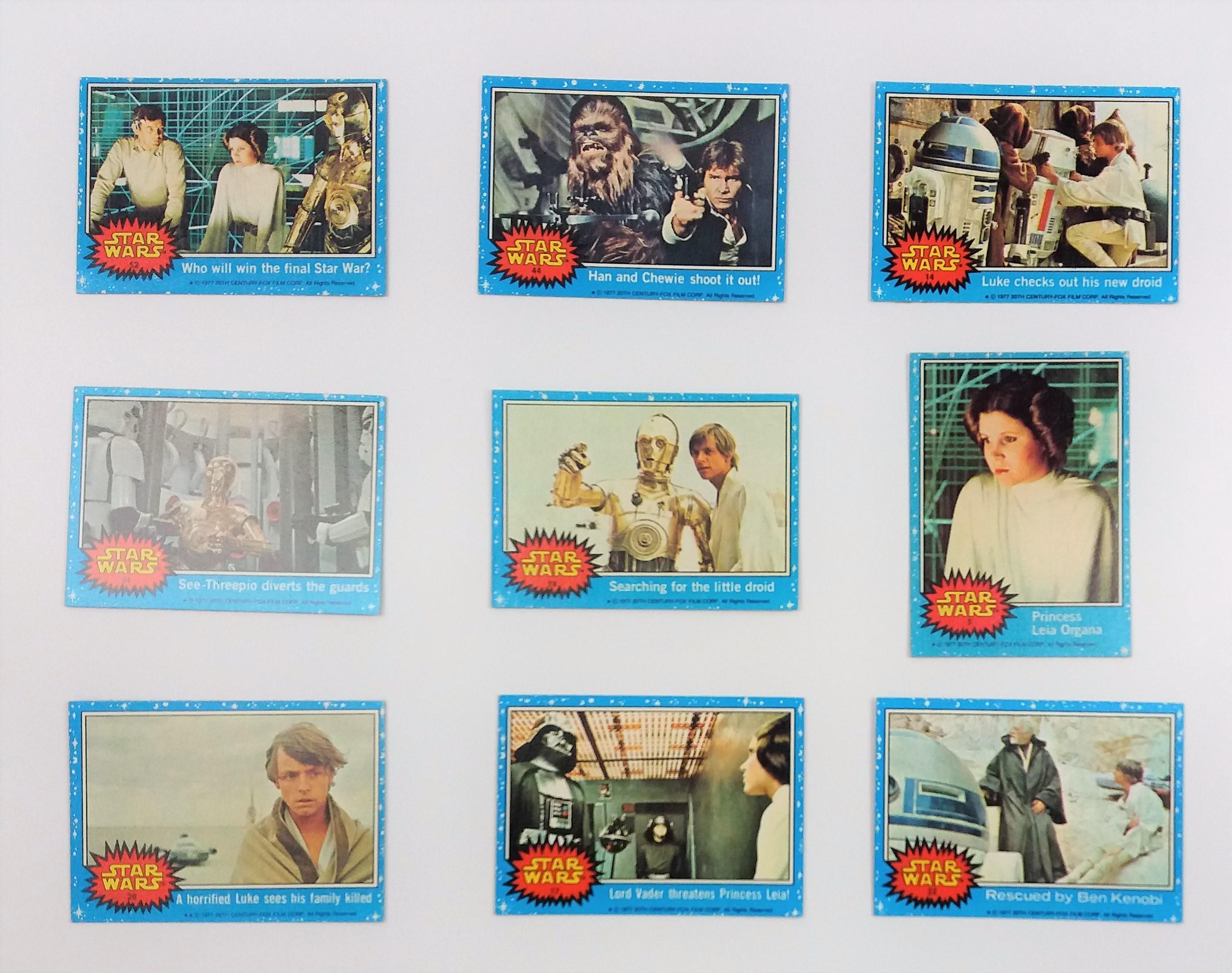 1977 Star Wars Topps Trading Cards Grouping