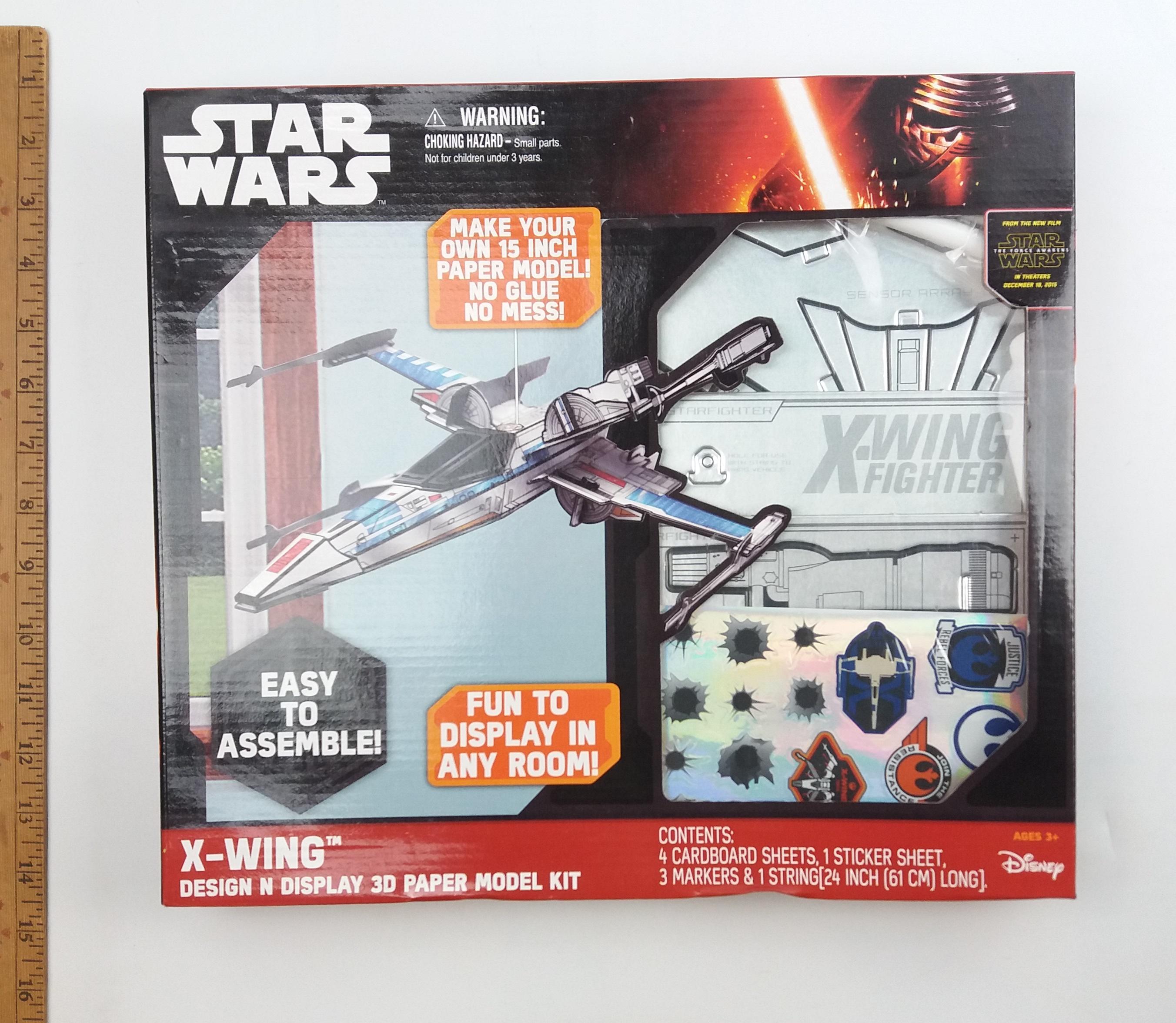 Star Wars Design 'N' Display X-Wing 3D Paper Model Kit
