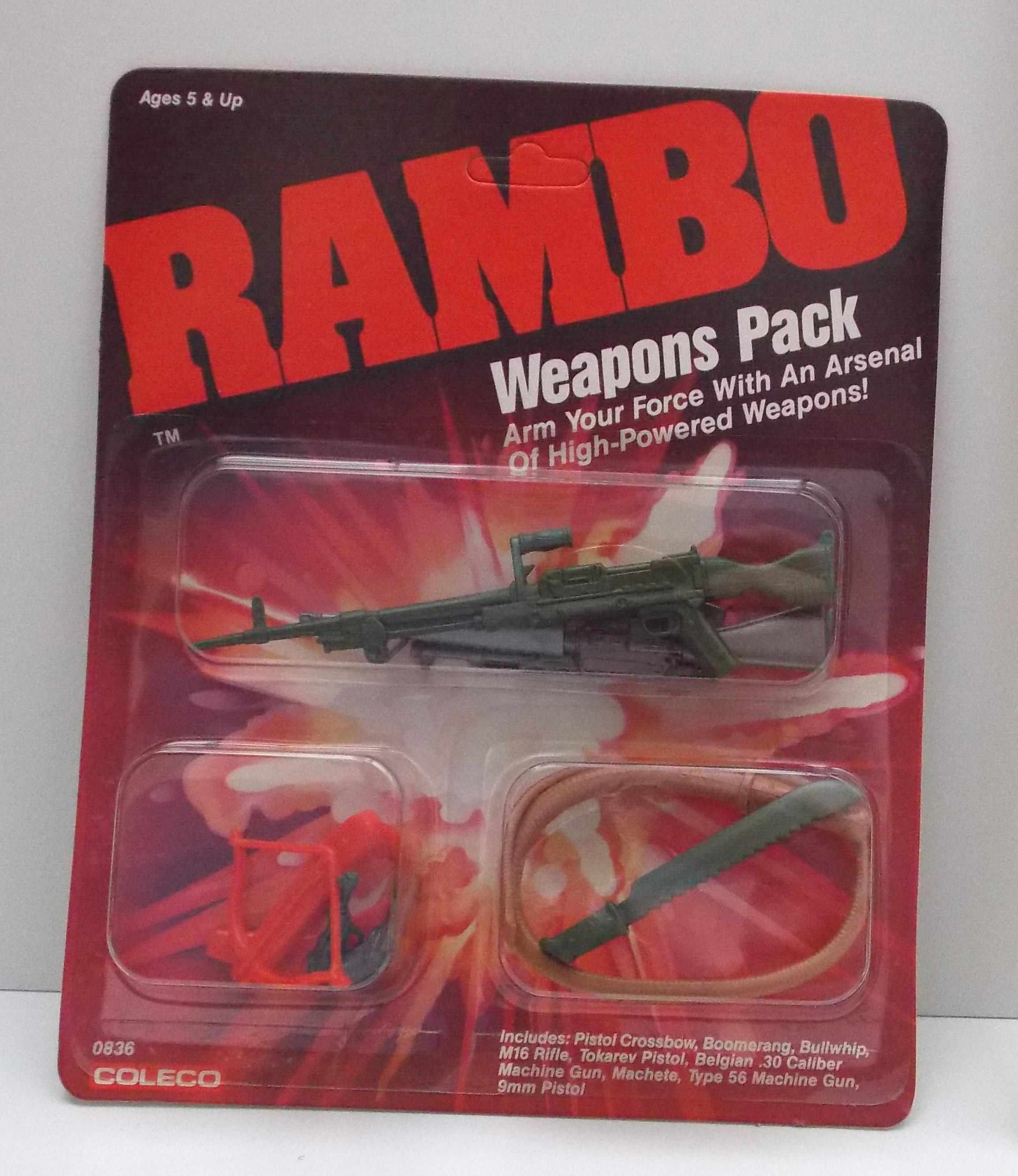 Vintage 1985 Coleco Rambo Action Figure Weapons Pack _______________________________________________