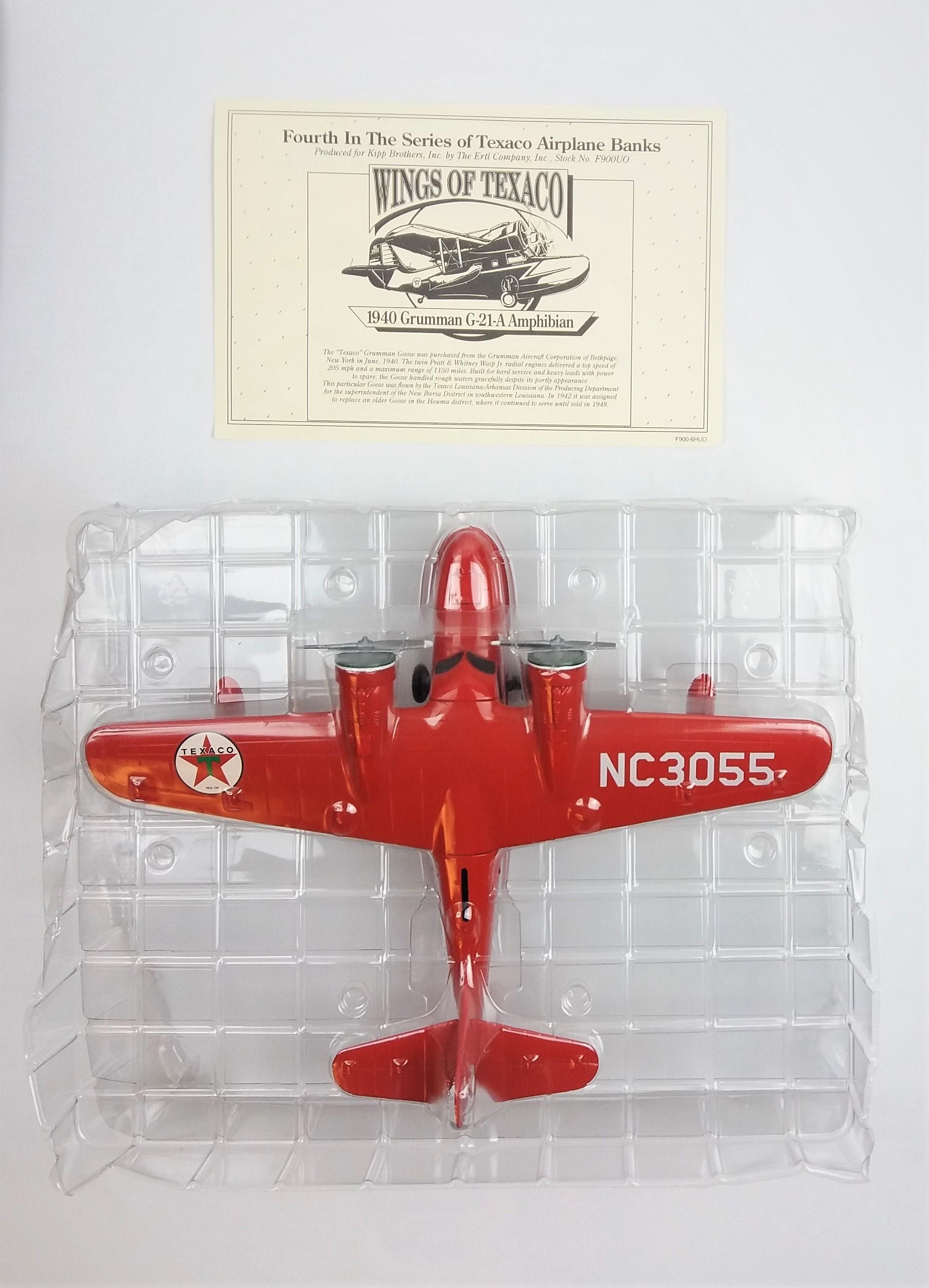 ERTL Wings Of Texaco 1940 Grumman Goose Diecast Collectible Plane in Packaging