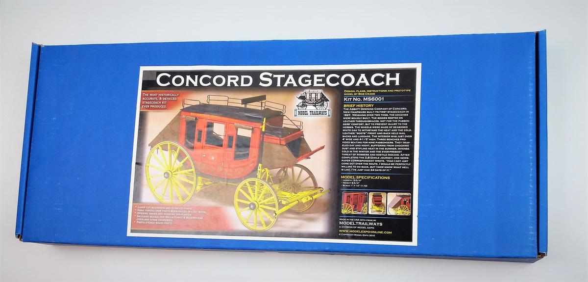 Model Trailways By Model Expo Concord Stagecoach Wagon 1:12 Scale Wooden Kit 2010 MS6001