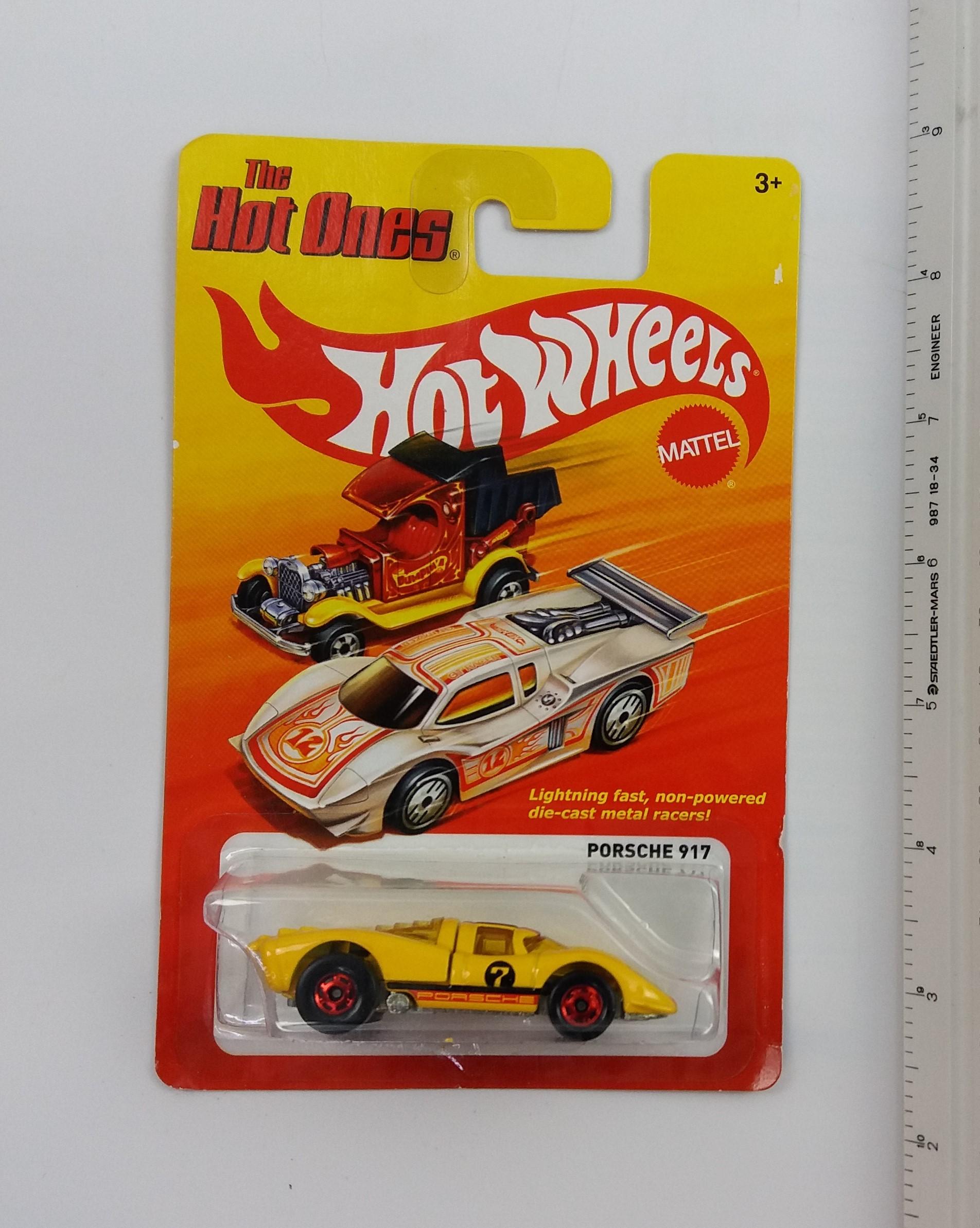 2011 Porsche 917 Yellow Hot Wheels The Hot Ones Collectible Diecast Car