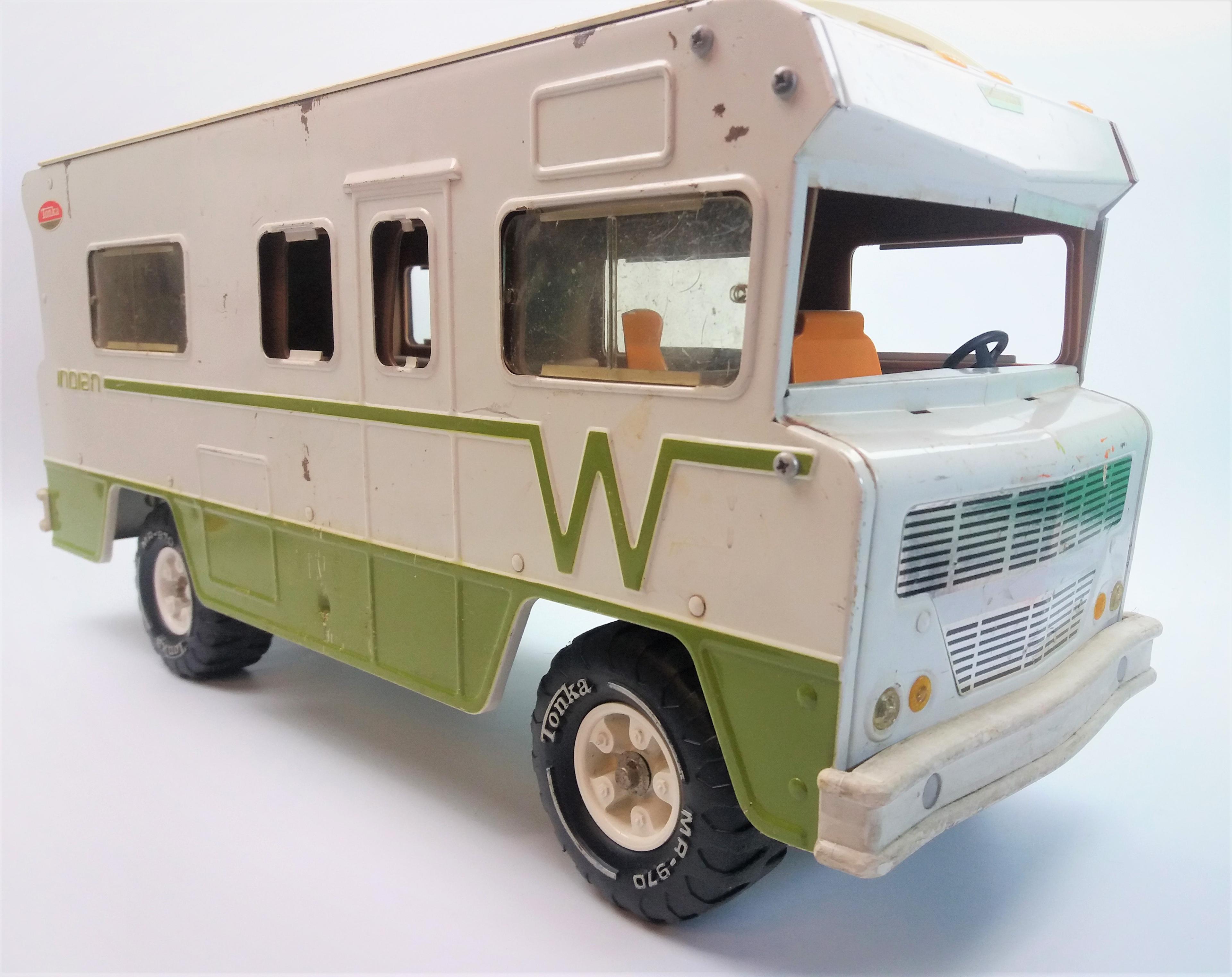 1970's Mighty Tonka Winnebago Motor Home No. 3885 Vintage Pressed Steel Toy Vehicle