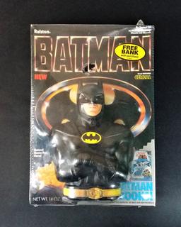 1989 Ralston Batman Movie Cereal with Figural Bank