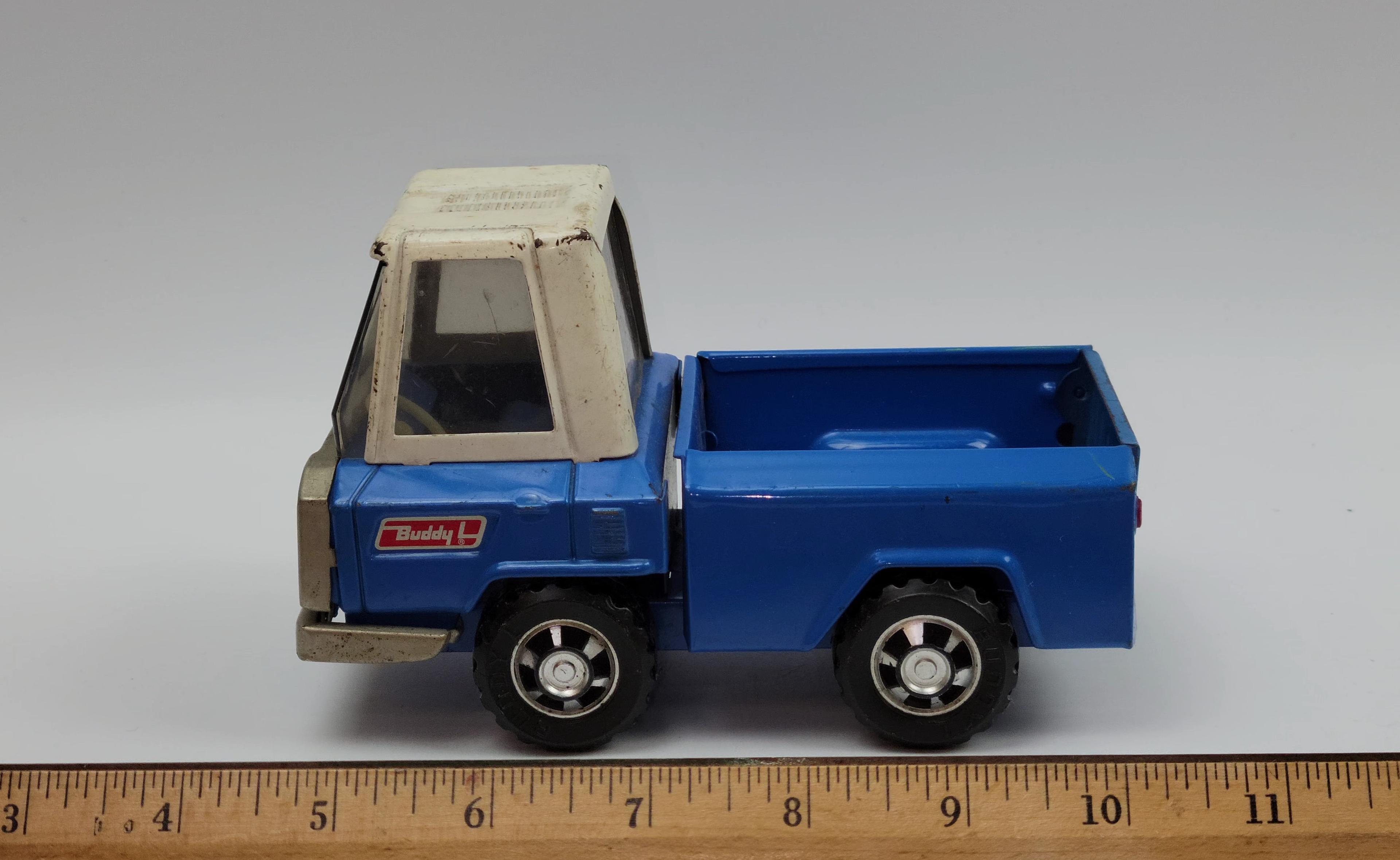 Buddy L Blue Pickup Truck Vintage Pressed Steel Toy Vehicle