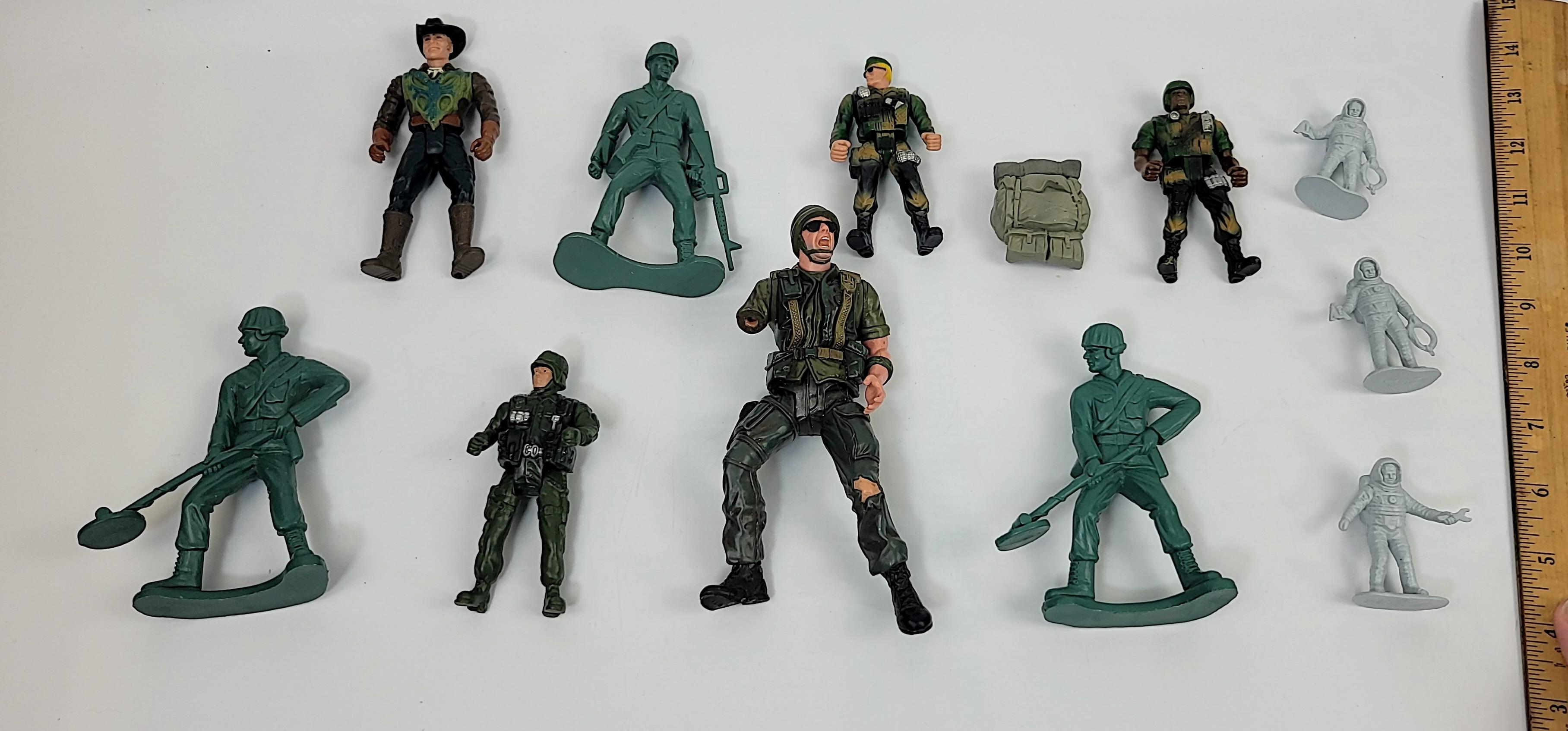 Assorted Grouping of Army Men & Military Themed Action Figures