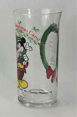 Mickey's Christmas Carol 1982 Collectible Drinking Glass